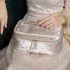 Bolsas de cosméticos armazenamento de moda pacote portátil simples zíper da almofada sanitária de moeda