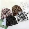 Beanie / Skull Caps 2021 Novos gorros para mulheres homens moda adulto boné leopardo cúpula quente grosso elástico chapéu de malha inverno yq240207