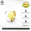 Rinntin 925 Sterling Silver Classical Simple Plain Signet Band Ring for Men Devel Death Detre Promise NMR02 240125