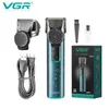 VGR Hair Trimmer Electric Hair Clipper Waterproof Hair Cutting Machine Adjustable Haircut Machine T-Blade Trimmer for Men V-973 240124