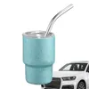 Vattenflaskor isolerad tumlare med halmläcka Proof Travel Coffee Mug Dryck Container Vakuumbil Mini
