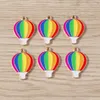 Charms 10pcs 16x24mm Cute Colorful Enamel Balloon Pendants For Drop Earrings Necklace DIY Keychain Jewelry Making Accessories