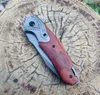 Folding knife outdoor portable self-defense outdoor blade sharp high hardness survival acid branch wood handle