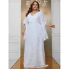 Plus Size V-Ausschnitt glänzendes langes Abendkleid mit unregelmäßigen Ärmeln 5XL6XL Big Size glänzendes Luxus-Schwarzes Hochzeitsbankett-Abschlussball-Abendkleid 240202