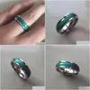 Band Rings Enamel Color Change Mood Tracker Ring Emotion Feeling Changeable Temperature Control For Women Drop Delivery Jewelry Dho8J