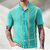 Pulls pour hommes Vêtements d'été Mode Hommes Manches courtes Rayé Tricots T-shirts Homme Business Casual Knit Cardigan Polo Shirts Tops
