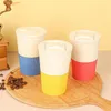 Water Bottles Coffee Cup 380ml With Lid High-value Modern Minimalist Large Capacity Wheat Straw Household Portable Drinkware