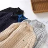 Sonbahar Kış Markası%100 Pamuk Altaç Sweaters Mens Sıradan Stand-Yatak Yarım Zip Örme Ceket Fit 8509 240202