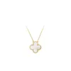 2024 18K Gold Plated Necklaces Luxury Designer Necklace Four-leaf Clover Cleef Fashion Pendant Necklace Wedding Party Jewelry High Quality Jewelry 40cm+5cm