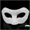 Party Maskers Hand Ding Board Effen Wit Diy Zorro Papieren Masker Blanco Wedstrijd Voor Scholen Afstuderen Viering Cosplay Maskerade Drop Dhhsy