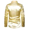 Long Sleeve Wedding Dress Shirt Men Soft Comfortable Shine Business For England Style Sequin Formal Tops 240125