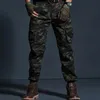 Högkvalitativ khaki casual byxor män militär taktisk joggar kamouflaglastbyxor flerficka mode svarta armébyxor 240127