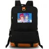 Gyu Backpack Fine Fain Daypack Rein School Bag Patatata Run Cartoon Print Rucksack Rekretowe szkolne szkolne laptopa pakiet