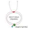 リンクブレスレットGO2BOHO Dainty Martis Rope Series Heart Pendant Thousand Petal Glass Bead Jewelry 2024 Greek March