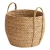 Straw Planter Basket with Handle Indoor and Outdoor Plant Flower Pots Cover Gift 240131