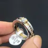 Luxury Jewelry Band Rings Baojia V Gold Single Classic Versatile Couple Set Tail Non Fading High Quality Ring Size X0T9