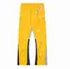 Heren Jeans Broeken Galleries Sweat Depts Broek Gespikkeld Letter Print Heren Dames Paar Losse Veelzijdige Casual Broek Rechte Graffiti Broek Oranje Grijs Blauw k7j