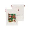 Decorações de Natal 50x70cm Sublimação Blanks Sacos de Santa Saco Decoração de Natal Extra Grande Tamanho Simples Doces Noel Presente Saco de Presente Dh3ov