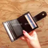 New 2022 Mini designer wallet square short wallets purses Real Leather card holder luxury coin purse Pattern Pleated Clutch Bags women men 1593