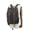 Backpack Rucksack Men Outdoor Canvas Laptop Bag 15 Inches Hiking Camping Retro Style Backpacks