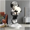 Dekorative Objekte Figuren Moderne Kunst Wohnkultur Astronaut Statue Harz Handwerk Mode Scpture Kreative Korridor Boden Decoratio Dhepa