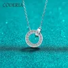 Pendants All Moissanite 925 Sterling Silver Necklace Fashion Exquisite Women Wedding Party Luxury Jewelry Total 0.5CT Pendant