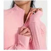 Lu Align Coat Hoody Jacket beskuren Definiera Stand Neck High Elastic Fitness Coat Tight Utdoor Sport Top Lemon ll Jogger Lu-08 2024