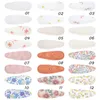 120pclot Lace Embroidered Basic Snap Baby Hair Drop Clip Cotton Flower Printed Clamp Pins Hairpins BB Barrettes Girls 240130