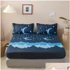 Conjuntos de cama Design de moda Folha de cama na moda Protetor de colchão doméstico Poeira Er Colcha antiderrapante com fronha Top F0087 21031 Dhlmp