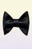 Bow Ties Black Floral Solid Self Tie Men Fashion Butterfly Silk Formal Business Wedding Party Bowtie Handkerchief Set DiBanGu5206719