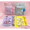 ノートパッド卸売小型サイズのかわいい4色Kawaii紫色のメロディーシナモーロールスタイルメモ帳学生デイリーラーニングミニ