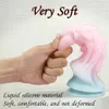 Mignon Doux Lumineux Gode Silicone Énorme Anal Butt Plug Dragon Vagin Masturbation Ventouse Adulte Sex Toys pour Homme Femmes Couple 240226