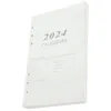 Faire la liste 6 anneaux insérer 2024 anglais Agenda livre Page A5 poche bloc-notes planificateur quotidien feuilles mobiles 240119