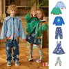 Boys Spring Jacket Sweatshirt Girls Dress Jeans Overalls Floral Pants Kids Clothes 240125