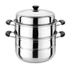 Stainless Steel two Three layer Thick Steamer pot Soup Steam Pot Universal Cooking Pots for Induction Cooker Gas Stove steam pot 240130