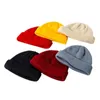 Beanie / Skull Caps Senhoras Casual Cap Inverno Unissex Rib Malha Gorros Chapéus Para Mulher Mens Crianças Meninas Meninos Preto Cinza Vermelho Cor Sólida YQ240207