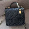 Designer classique 22k mini sac à bandoulière marque française diamant treillis femmes chaînes de mode sacs à bandoulière célèbre paris cc lettre sac à main de luxe rabat de haute qualité