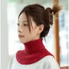 Halsdukar fast färgomslag Turtleneck falsk krage ribbad vinter sjal stickad bib halsduk tillbehör koreansk stil ull