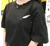 Magliette da donna Magliette da donna Mezza manica estiva Stile coreano Stampa di piume allentate O-Collo Maglietta da donna Top Vendita di goccia ZBBT010