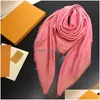 Foulards Designer Foulard pour femmes Soie Mens Luxe Femmes Four Season Châle Mode V Lettre Echarpe de Luxe Drop Livraison Accessorie Dhlxd