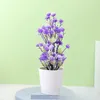Flores decorativas simuladas vasos de plantas artificiais enfeites de flores plástico pequeno bonsai verde decoração de plantas falsas