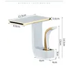 Bathroom Sink Faucets White/Black/Gray Basin Faucet Deck Mounted Waterfall Vessel Mixer Tap Single Handle Cold Water