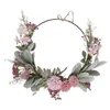 Fleurs décoratives Garland Garland Wreath Home Decorations Creative Pendant Reliste Flower Iron Place