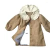 Vestes d'automne pour bébés filles, manteau en dentelle avec col de poupée, Cardigan en coton, mode coréenne, couleur unie, manches longues, simple boutonnage, 2024