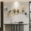 Wandklokken Designer Metalen Klok Luxe Bloemdecoratie Koreaanse Chic Horloges Art Iron Relogio De Parede Woonkamer