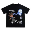 Y2K Top Hip Hop Brief Gedruckt T Shirt Cartoon Gedruckt Übergroße Tops Harajuku Mode Casual Alle Spiel Lose Top Streetwear 240124