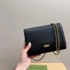 Designer Bamboo Włącz czarny łańcuch mini torebka Messenger damska jakość ramion skórzana skórzana crosswody mody torby na sprzęgło torby zakupowe