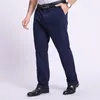 Men's Suits Big Size Autumn Suit Pants Terno Masculino Business 38-52 Elastic Straight Loose Work Long Trousers For Men