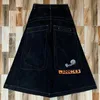 Jeans da uomo Streetwear JNCO Baggy Y2K Pantaloni da uomo oversize Hip Hop Tasca nera Pantaloni Harajuku gotici a vita alta a gamba larga