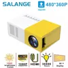 Salange J9Pro Mini Projector LED Home Media Player Audio Portable Proyectors 480x360 Pixels stöder 1080p USB Video Beamer 240131